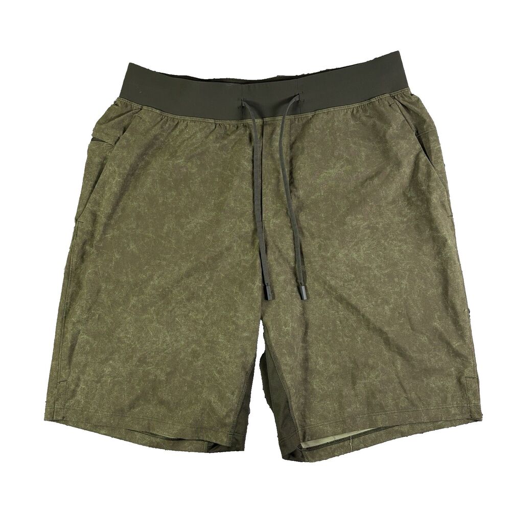 Lululemon T.H.E. Shorts 9 Inch Mens Large Green Activewear Training Gym Stretch